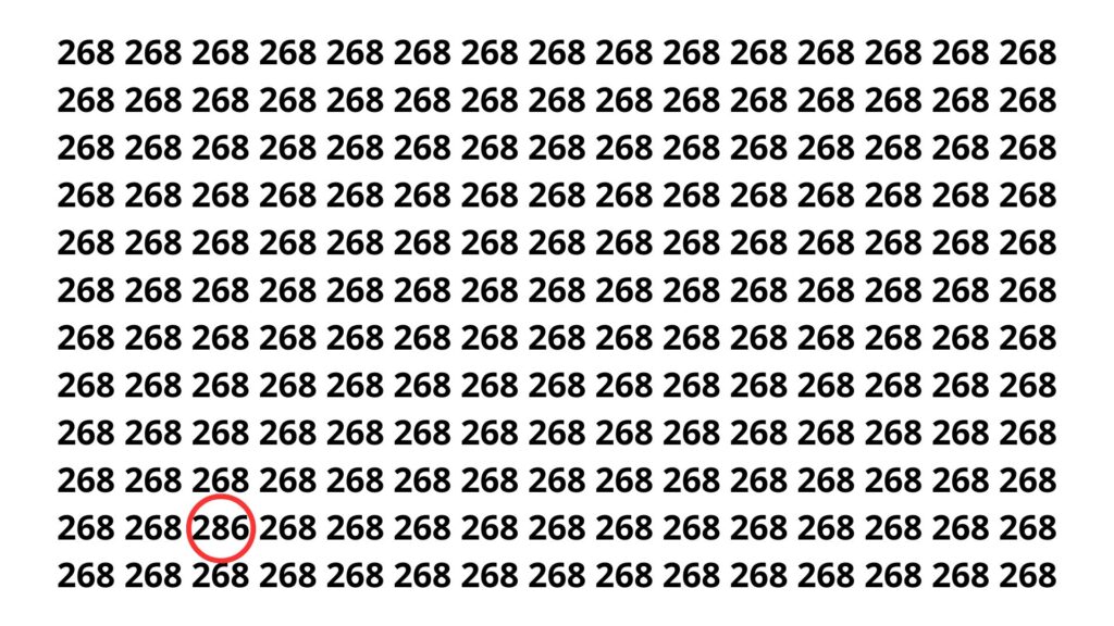 Procure o número 286 nesta imagem em 10 segundos