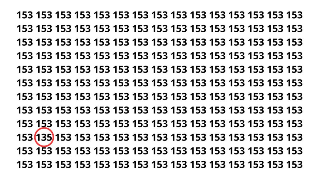 Apenas 15% das pessoas conseguem encontrar o número diferente