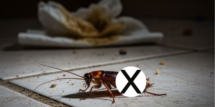 Mantenha as baratas longe de casa nos meses quentes com uma mistura simples borrifada no chão