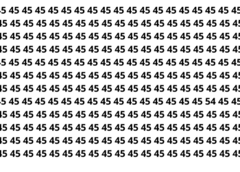 Encontre o número 54 entre vários 45 em 12 segundos