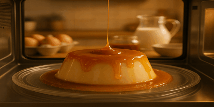 Pudim de micro-ondas doce e rápido que derrete na boca como o da vovó