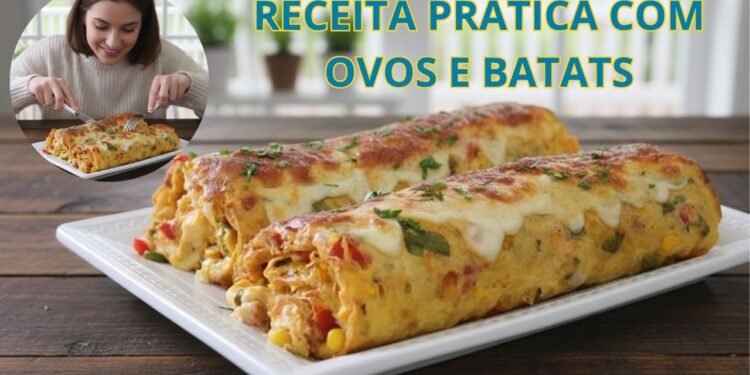 Receita deliciosa para o lanche em família usando ovos e batatas