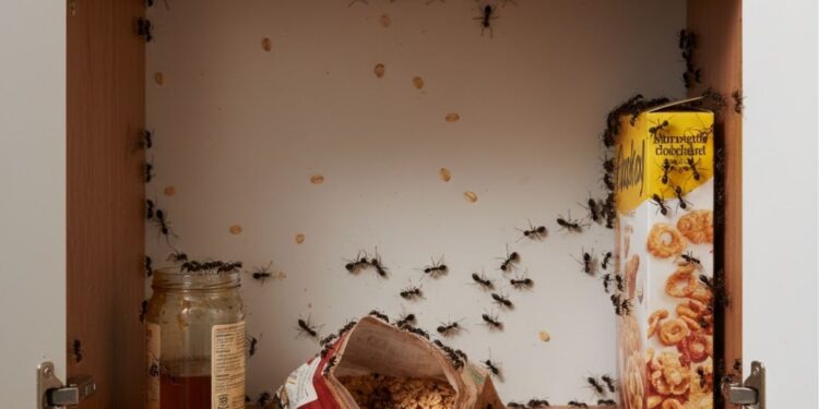A melhor forma de acabar com formigas no armário de comida