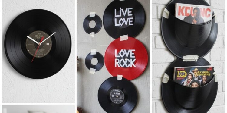 3 ideias de decoração com discos de vinil para sua casa