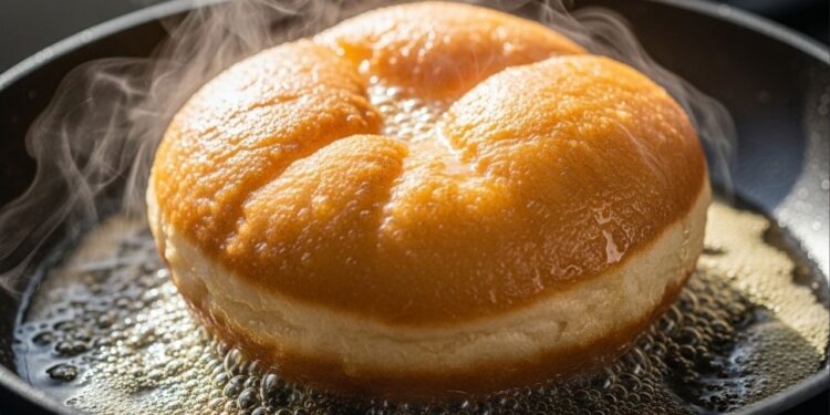 Pão de frigideira fofinho pronto em 5 minutos com 3 ingredientes