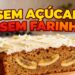 Bolo de banana sem açúcar e sem farinha para o café