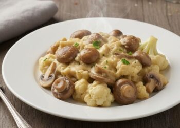 A caçarola mais cremosa com couve-flor e cogumelos pronta em menos de 30 minutos