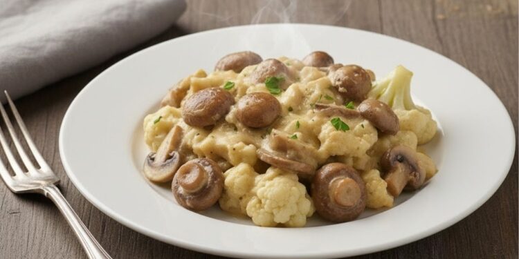 A caçarola mais cremosa com couve-flor e cogumelos pronta em menos de 30 minutos
