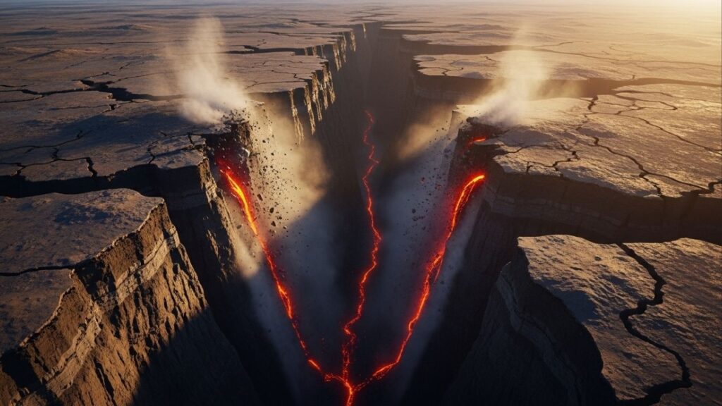 Continente africano se parte ao meio e cientistas confirmam que um novo oceano está nascendo