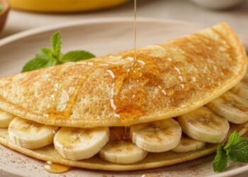 Faça crepioca de banana simples e nutritiva com 3 ingredientes
