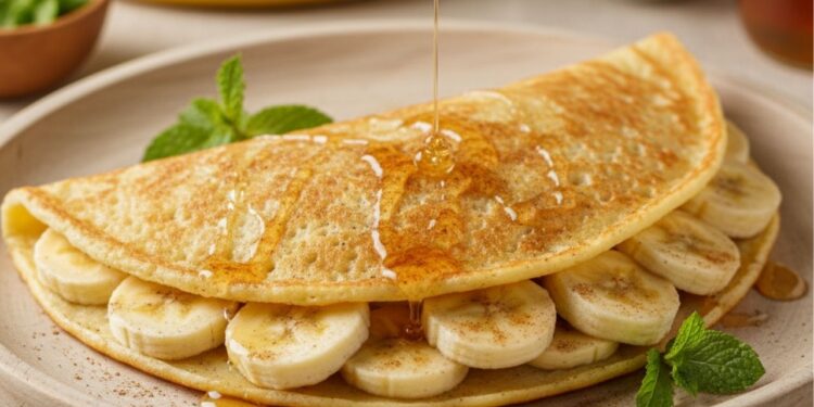 Faça crepioca de banana simples e nutritiva com 3 ingredientes