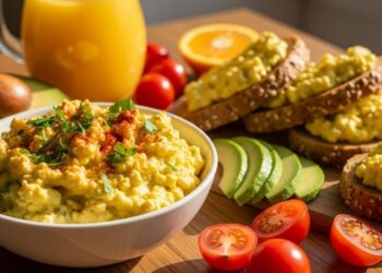 Não paro de fazer essa pastinha cremosa de ovo cozido no café da manhã porque é rápida, nutritiva e irresistível na torrada