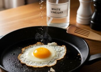 Borrife vinagre na frigideira antes de fritar ovos e veja a magia