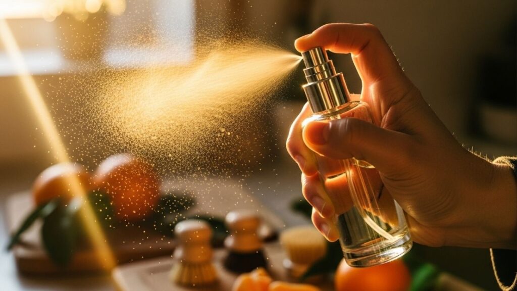 O efeito surpreendente que você consegue ao misturar álcool com casca de mexerica