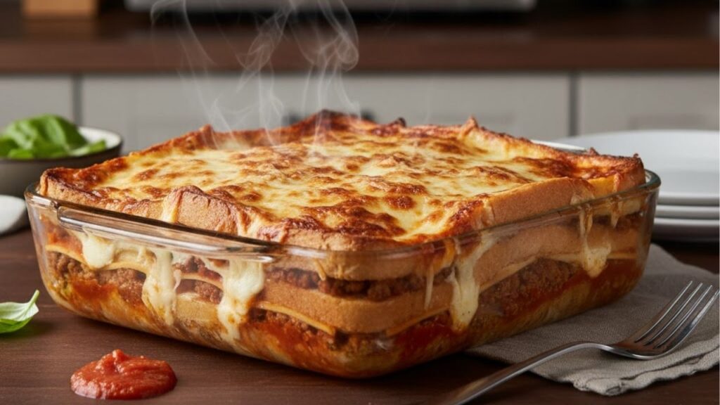 Faça lasanha no micro-ondas com pão de forma em poucos minutos