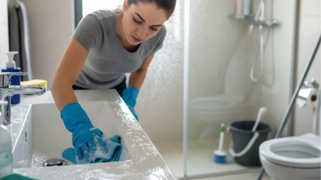 Nem sabão, nem vinagre: esta mistura deixa o banheiro brilhando