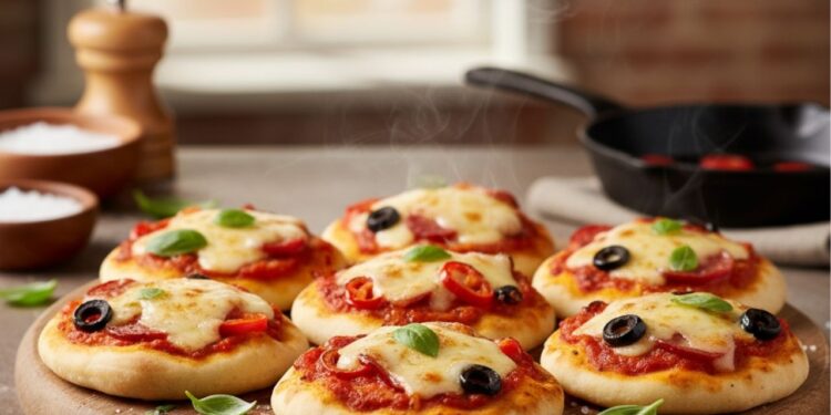 Prepare uma mini pizza de pão sírio no micro-ondas em apenas 3 minutos