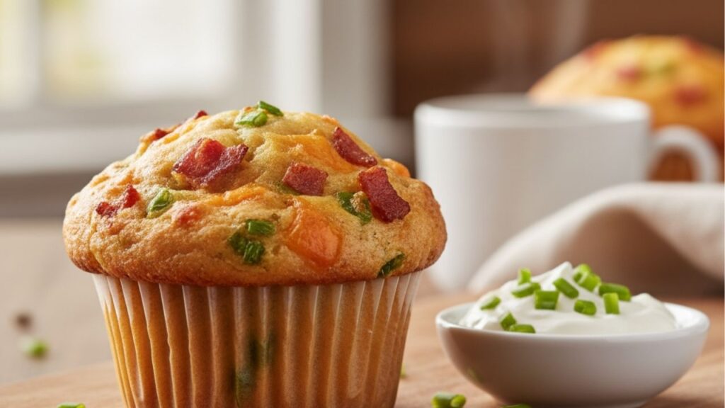 Muffin salgado de micro-ondas com queijo e presunto: praticidade e sabor em minutos