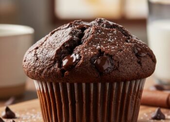 Muffin de chocolate sem glúten no micro-ondas: pronto em minutos e cheio de sabor