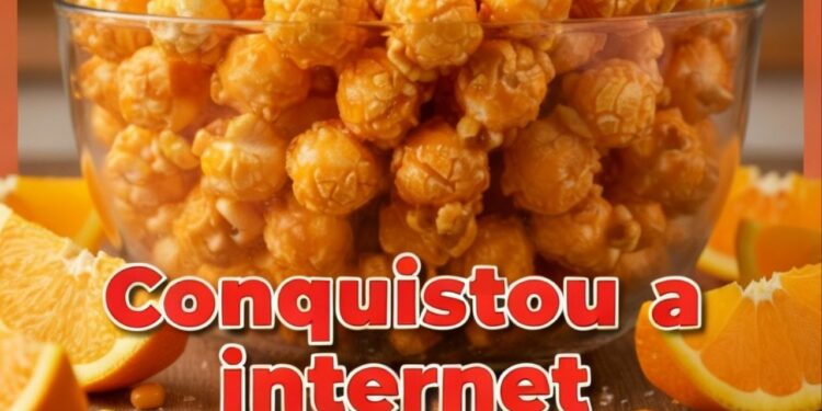 Receita de pipoca doce com laranja conquistou a internet