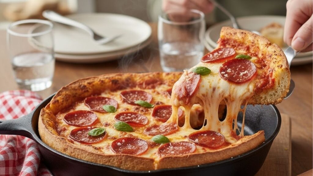 Pizza rápida na frigideira bem prática e saborosa