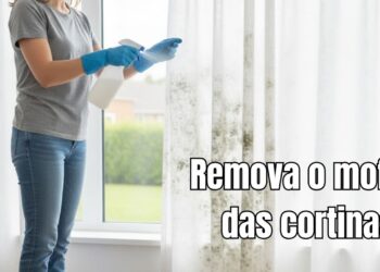 A mistura para acabar com o mofo da cortina por completo