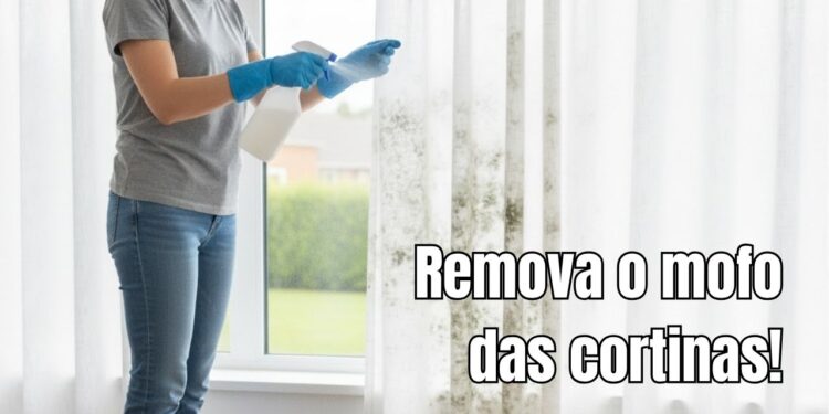 A mistura para acabar com o mofo da cortina por completo