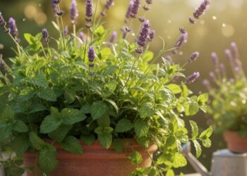Como combinar lavanda e hortelã para criar um repelente natural em vasos