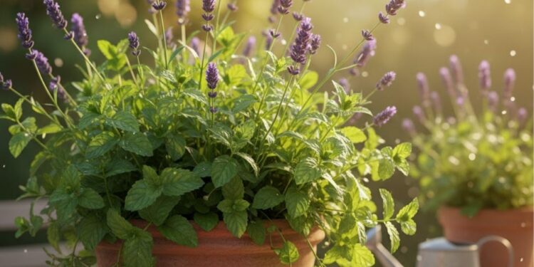 Como combinar lavanda e hortelã para criar um repelente natural em vasos