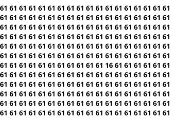 Apenas 1 em cada 10 pessoas encontra o número oculto em 3 segundos