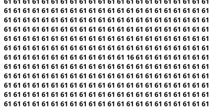 Apenas 1 em cada 10 pessoas encontra o número oculto em 3 segundos