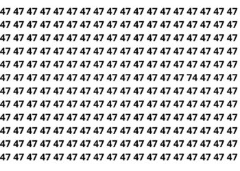 Menos de 10% das pessoas conseguem encontrar o número escondido em 9 segundos