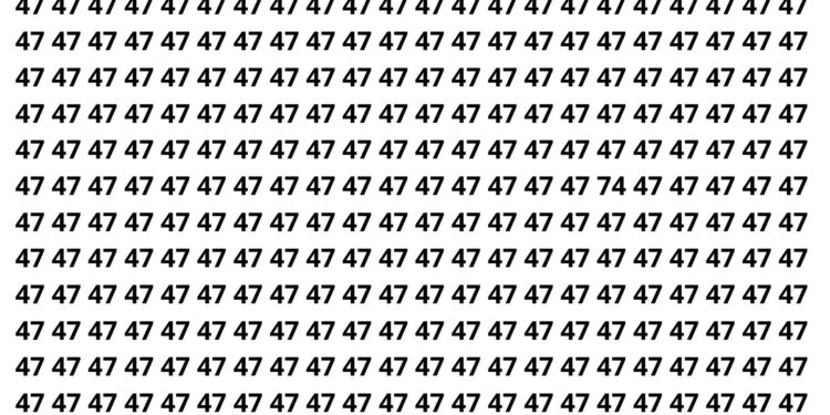 Menos de 10% das pessoas conseguem encontrar o número escondido em 9 segundos