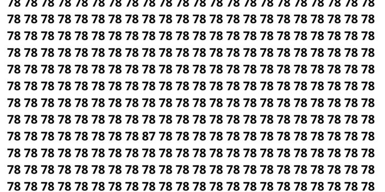 Somente 20% da população consegue encontrar o número oculto em 4 segundos