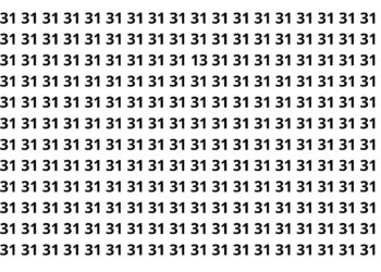 Apenas 3 a cada 10 pessoas encontram o número escondido em 8 segundos