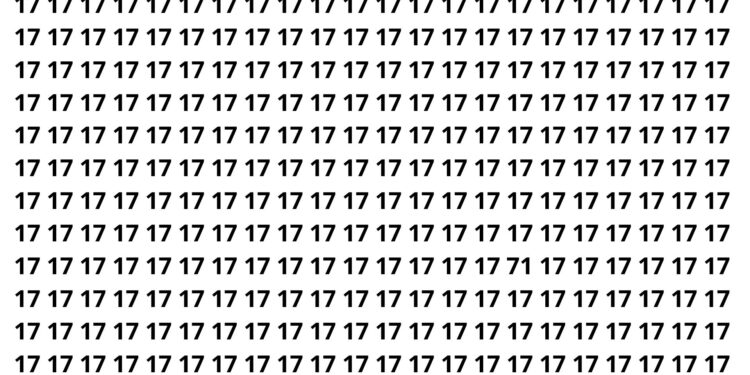 Apenas 6 em cada 10 pessoas encontram o número escondido em 4 segundos