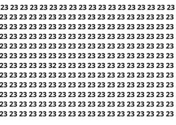 Encontre o número 32 entre vários 23 em apenas 7 segundos