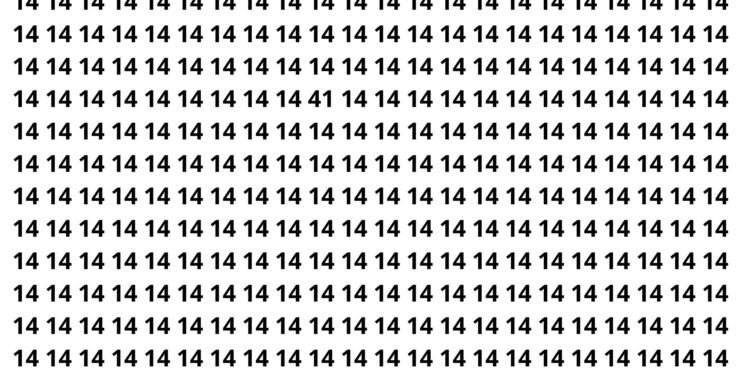 Apenas 7 de 15 pessoas encontram o número escondido em 8 segundos