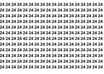 Encontre o número 42 entre vários 24 em apenas 5 segundos