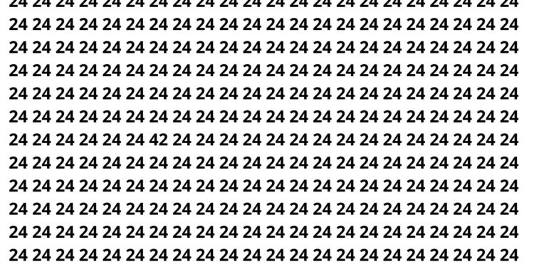 Encontre o número 42 entre vários 24 em apenas 5 segundos