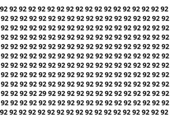 Só 2 em cada 11 pessoas acham o número 29 em apenas 5 segundos