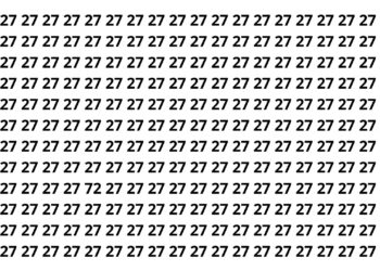 Apenas 6 em cada 14 pessoas encontra o número escondido em menos de 12 segundos