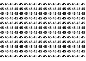Poucos conseguem achar o número oculto em menos de 10 segundos