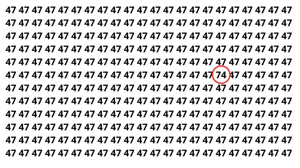 Menos de 10% das pessoas conseguem encontrar o número escondido em 9 segundos