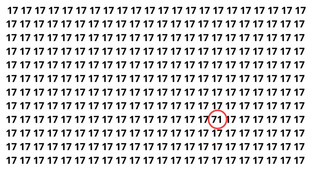 Apenas 6 em cada 10 pessoas encontram o número escondido em 4 segundos