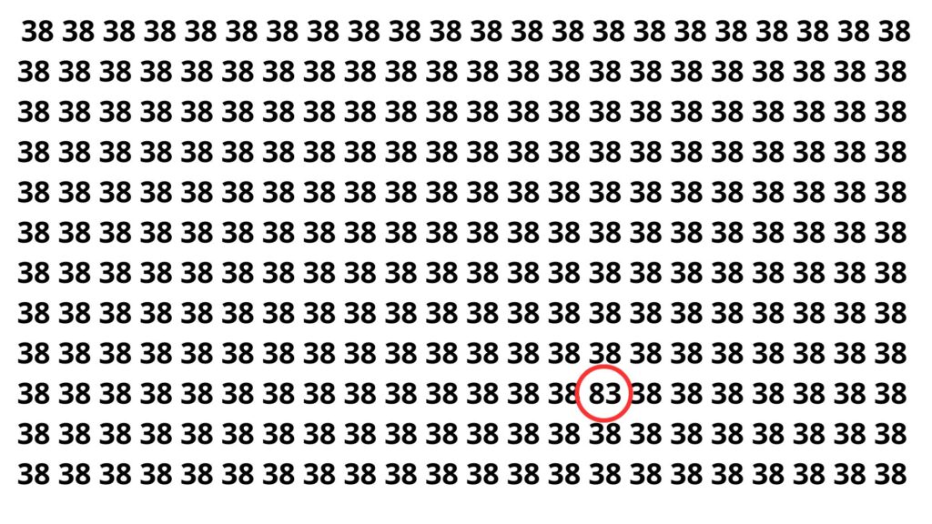 Somente 2 a cada 12 pessoas encontram o número escondido em 3 segundos