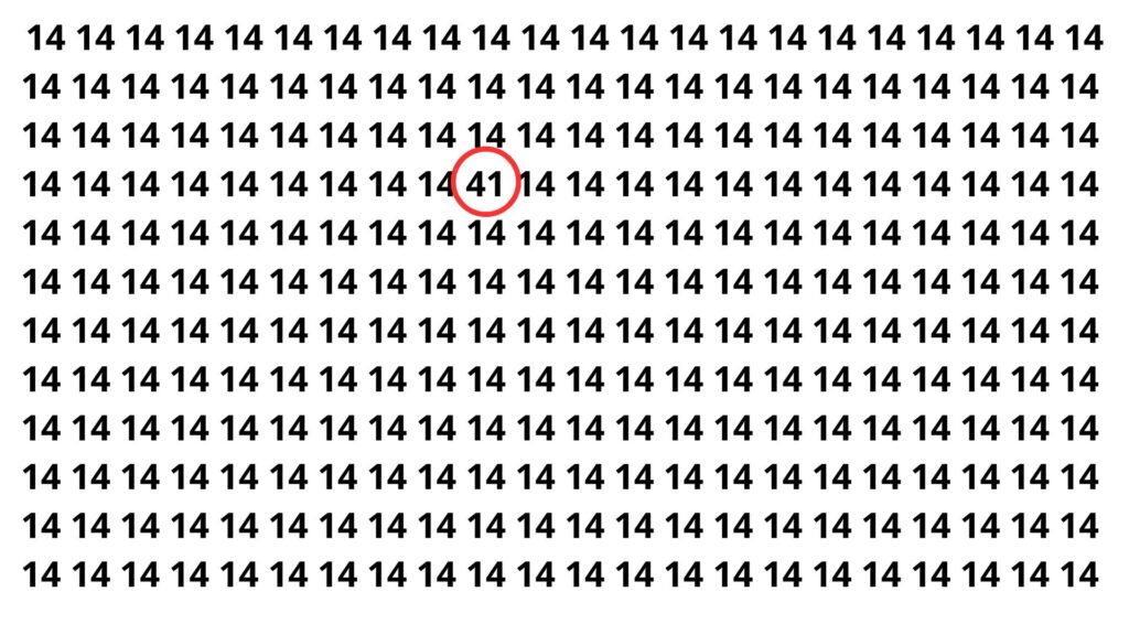 Apenas 7 de 15 pessoas encontram o número escondido em 8 segundos