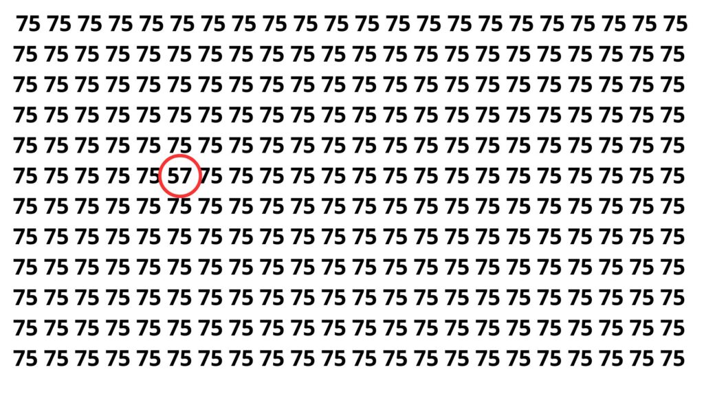 Apenas 4 a cada 10 pessoas encontram o número escondido em 7 segundos