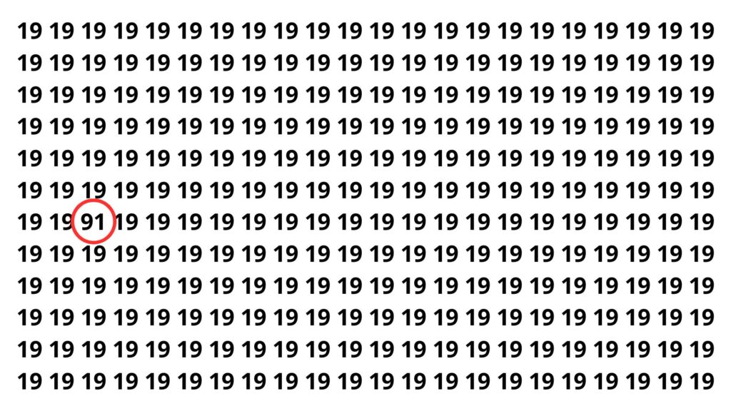 Só 3 em cada 20 pessoas conseguem achar o número oculto em menos de 10 segundos