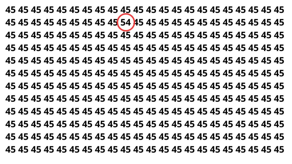 Poucos conseguem achar o número oculto em menos de 10 segundos